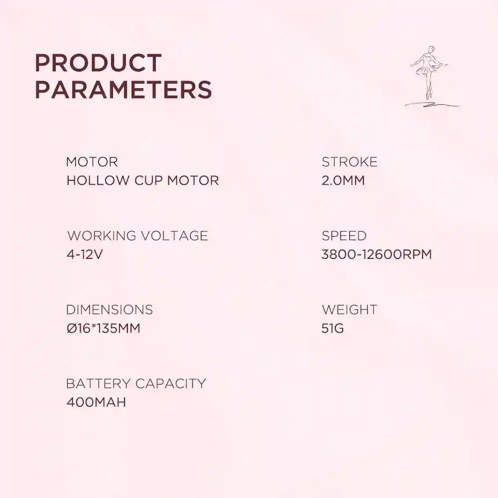 Wireless PMU Machine for Lips & Eyebrows - Professional Pink Device Permanent Makeup Machines Tidesmit