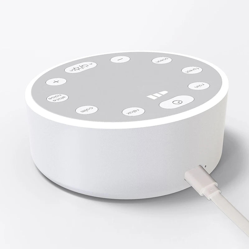 5V White Noise Machine Light Baby Sleep Soother Sound Player Breathing Light Sleep Instrument Auto-off Timer White Noise Player
