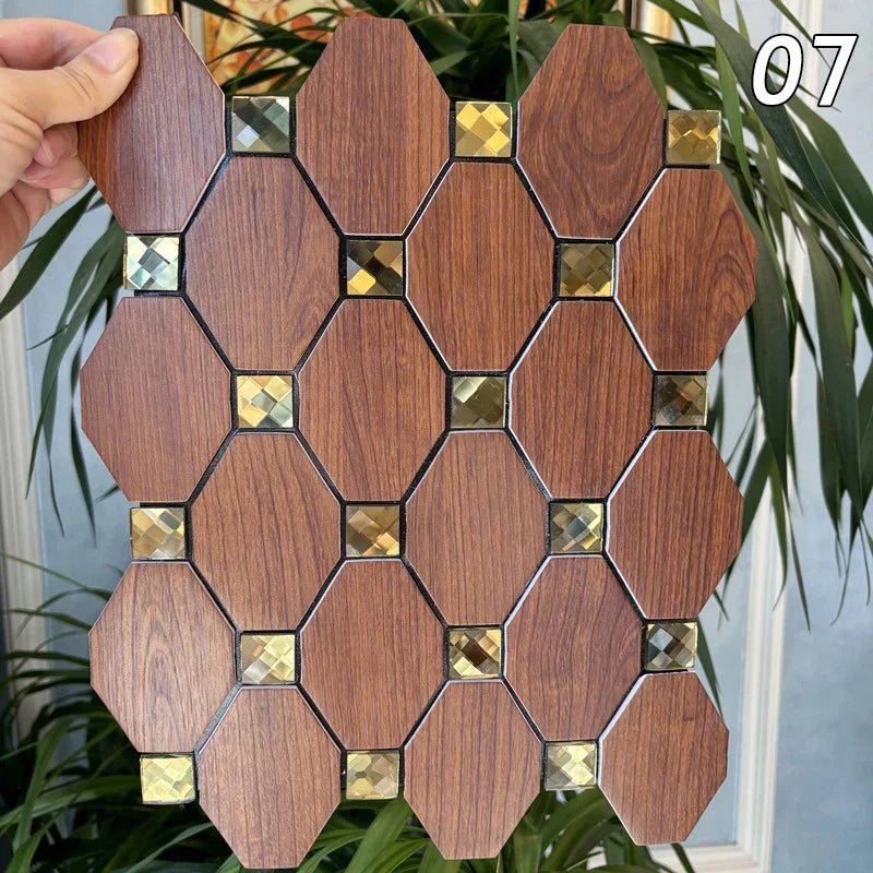 1pc Self -Adhesive Wall Sticker TV Backdrop Backsplash Mosaic Sticker Bathroom Kitchen Mosaic Peel and Stick Wall Tile