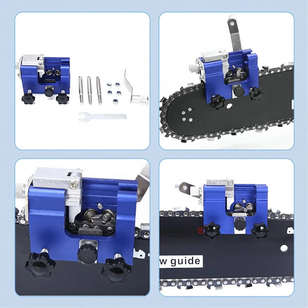 Portable Chainsaw Sharpener Manual Chain Sharpening Kit with Burr Stone Ideal for Lumberjacks and Gardeners