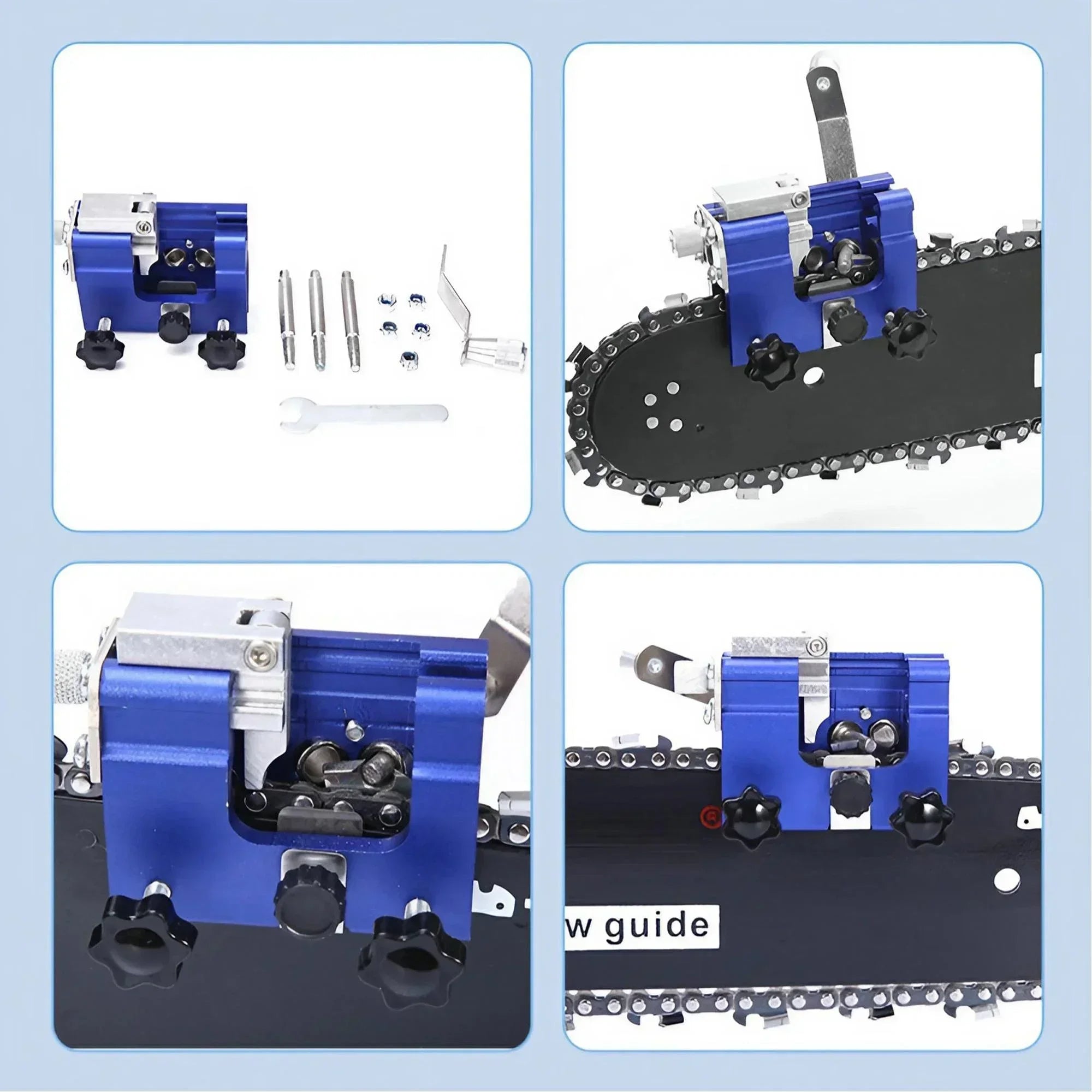 Portable Chainsaw Sharpener Manual Chain Sharpening Kit with Burr Stone Ideal for Lumberjacks and Gardeners