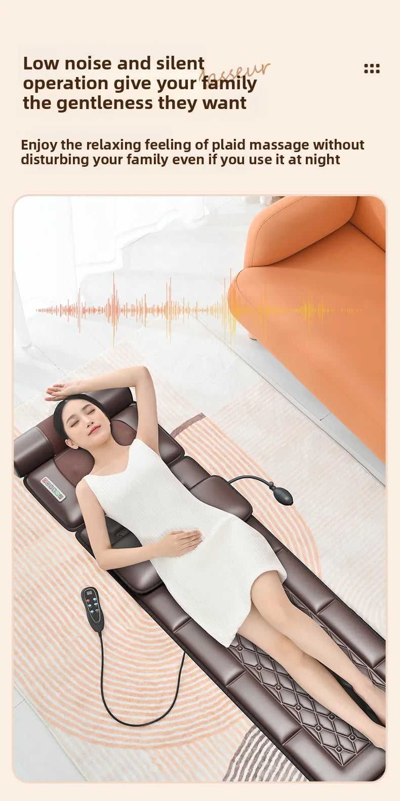 Full Body Electric Massage Mat with Heat Therapy - Tidesmit Back Massage Instrument Tidesmit