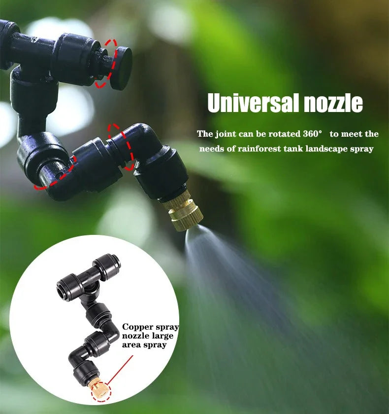 WiFi Rainforest Sprayer Control Automatic Mist Timing Spray System Kit Touch Screen Irrigation Timer Reptile Sprayer Humidifier