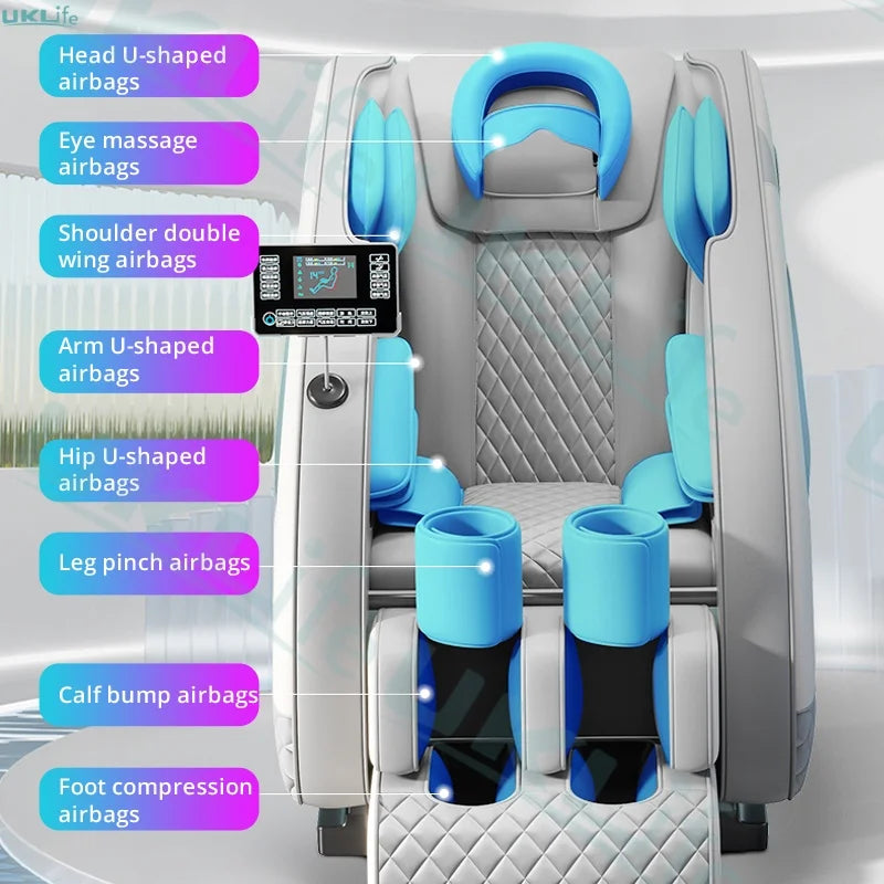4D Full Body Massage Chair - Zero Gravity Electric Heat Recliner Body Shaping Massage Equipment Tidesmit