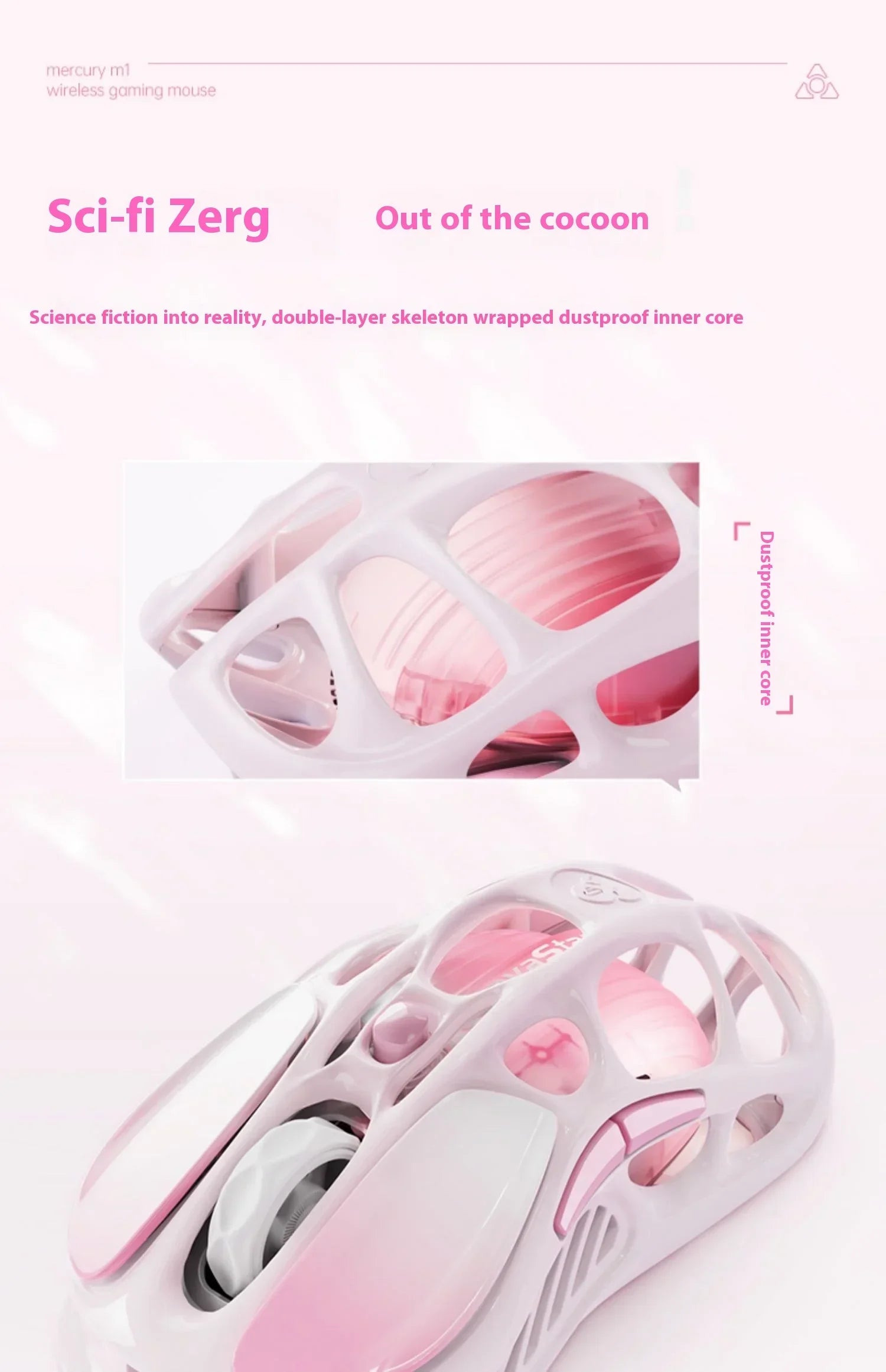 GravaStar Mercury M2 M1 Wireless Gaming Mouse Alloy 26000 DPI PAW3395DM Sensor Lightweight Hollowed Out Design RGB E-sports Mice