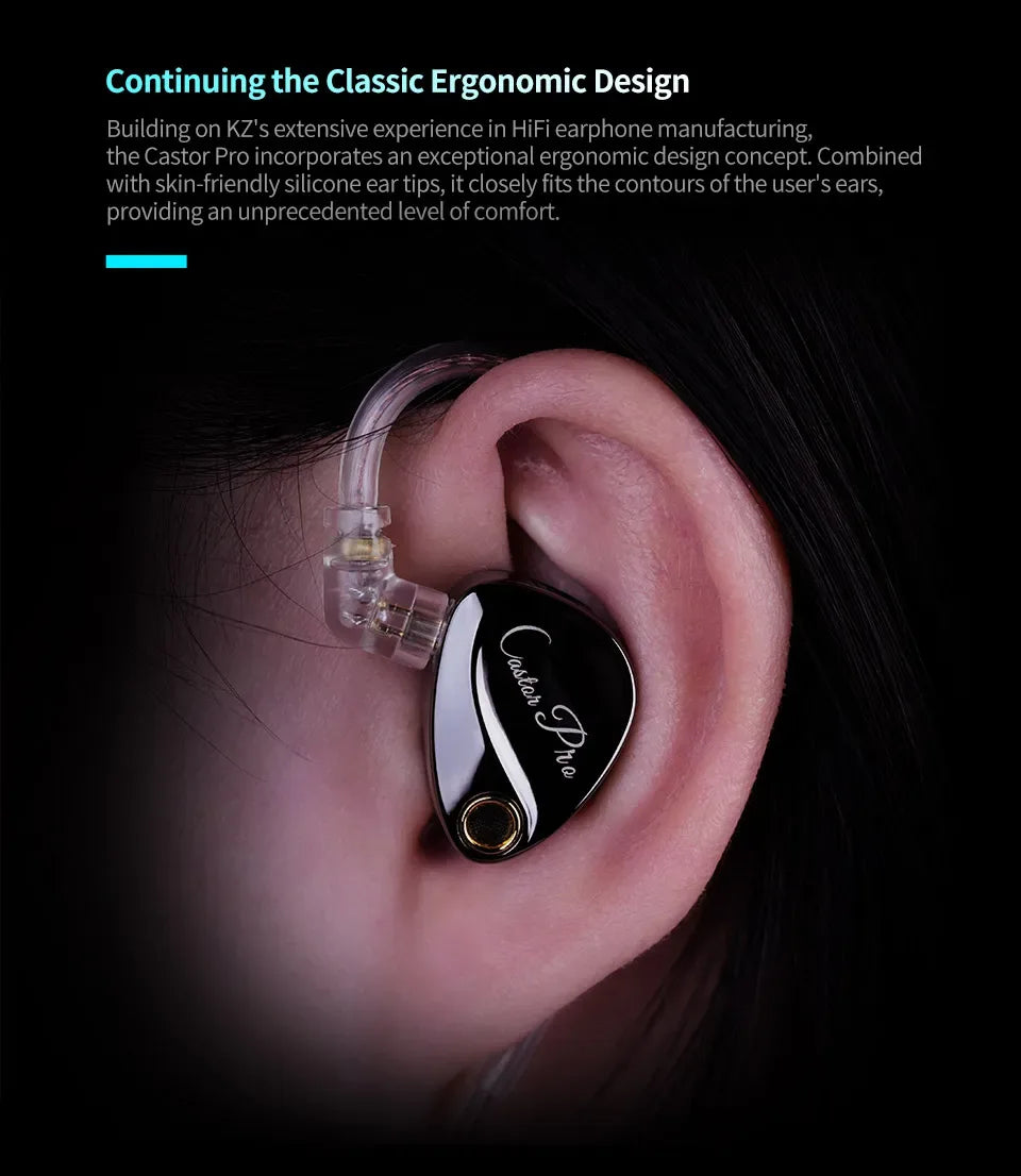 KZ Castor Tunable Bass HiFi Wired Earphones by Tidesmit Tidesmit