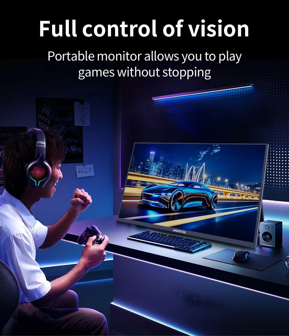 HGFRTEE 21.5 Inch 100HZ VA Panel - Gaming Monitor 4000:1 1080P Resolution 3ms Response Time And 178 Degree Wide Viewing Angle