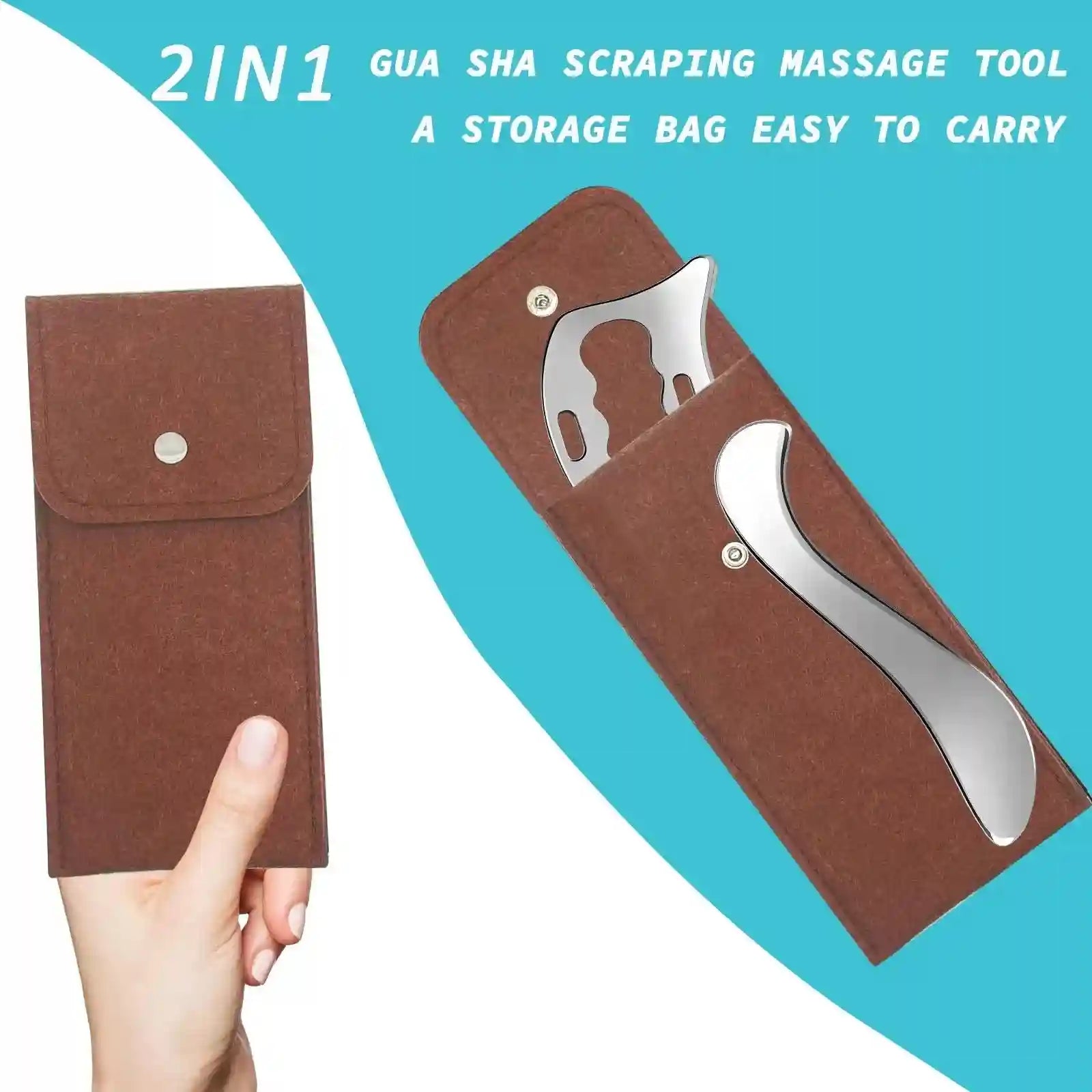 Stainless Steel Gua Sha Set - 3-Piece Muscle Relief & Scraper Tool Eye Massage Instrument Tidesmit