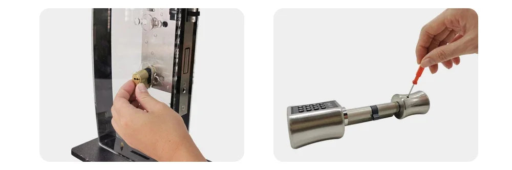 V1 Pro+ Version Adjustable TUYA APP Smart Life Fingerprint Password Digital RFID Card Cylinder Smart Door Lock for Home