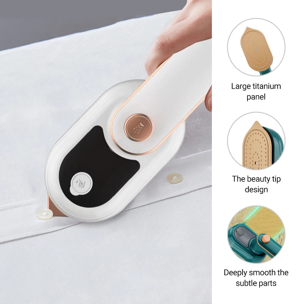 Tidesmit portable garment steamer featuring a rotating head for versatile wet and dry handheld clothing ironing.