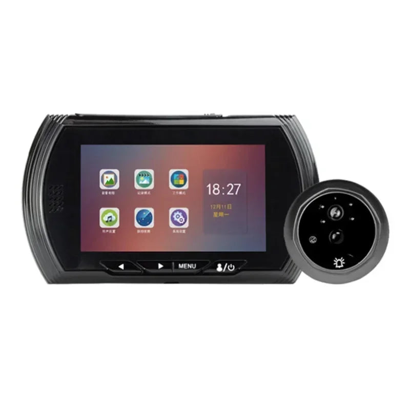 4.5 Inch Smart Digital Door Station Camera Infrared Night Vision Doorbell Door Eye Video Recording Peephole Viewer Doorbell