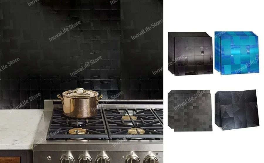 1pcs 30x30cm Waterproof 3d Wall Panels Mosaic Wall Tile Peel and Stick Self Adhesive Kitchen Bath Tile Fireproof Wall Stickers