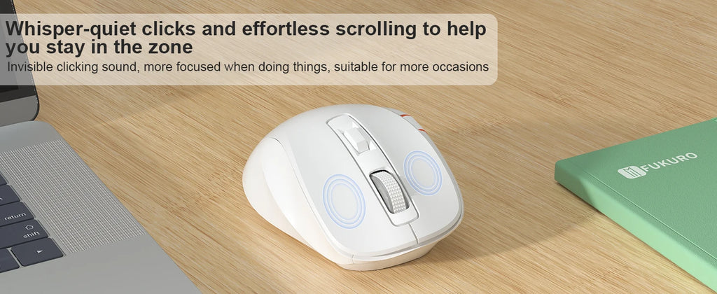 Ergonomic Dual-Mode Wireless Slient Office Mouse 2.4G/BT 5.1 DPI Adjustable Optical Mouse With Scroll Wheel For PC Computer
