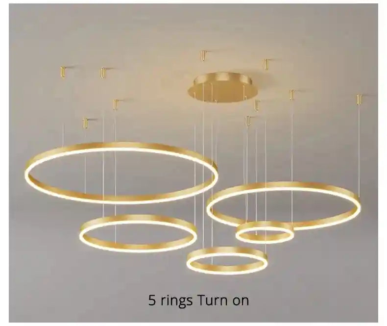 LED Ring Chandelier Modern Pendant Light for Living Room Tidesmit Tidesmit