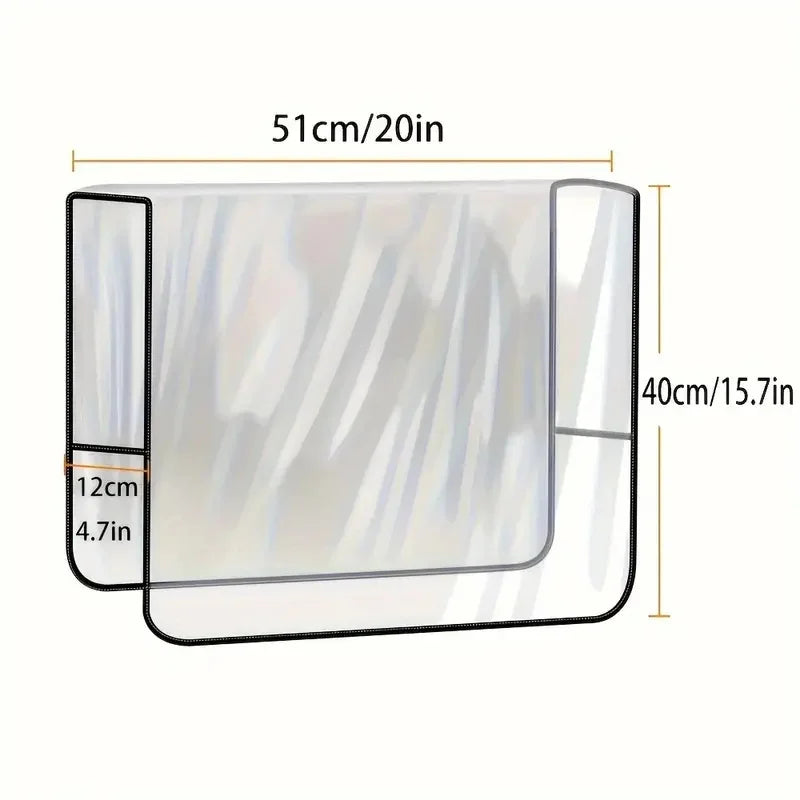 Salon Chair Back Cover - Clear PVC Protective Guard for Wellness Chairs Massage Chairs 1PC Tidesmit