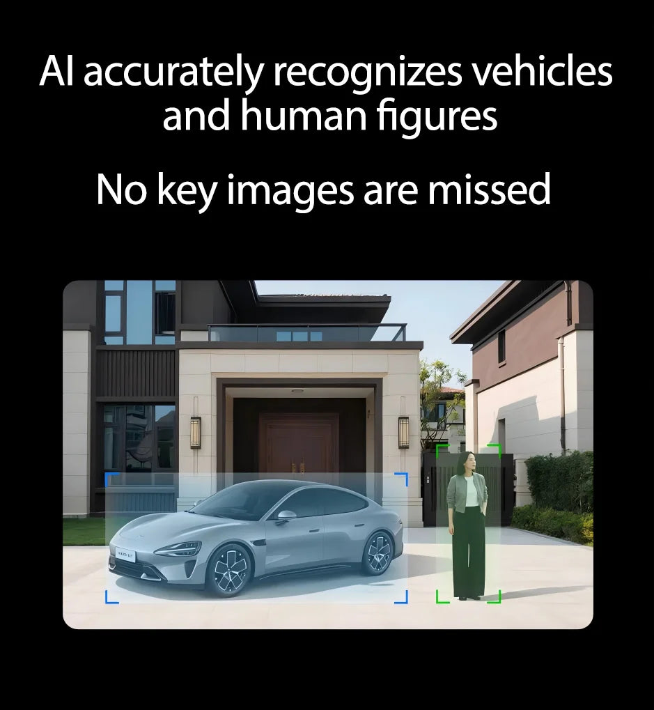 Xiaomi Smart Outdoor Camera 4 8 megapixel 4K image quality AI human-vehicle detection 360° PTZ Full color night vision IP66 CN