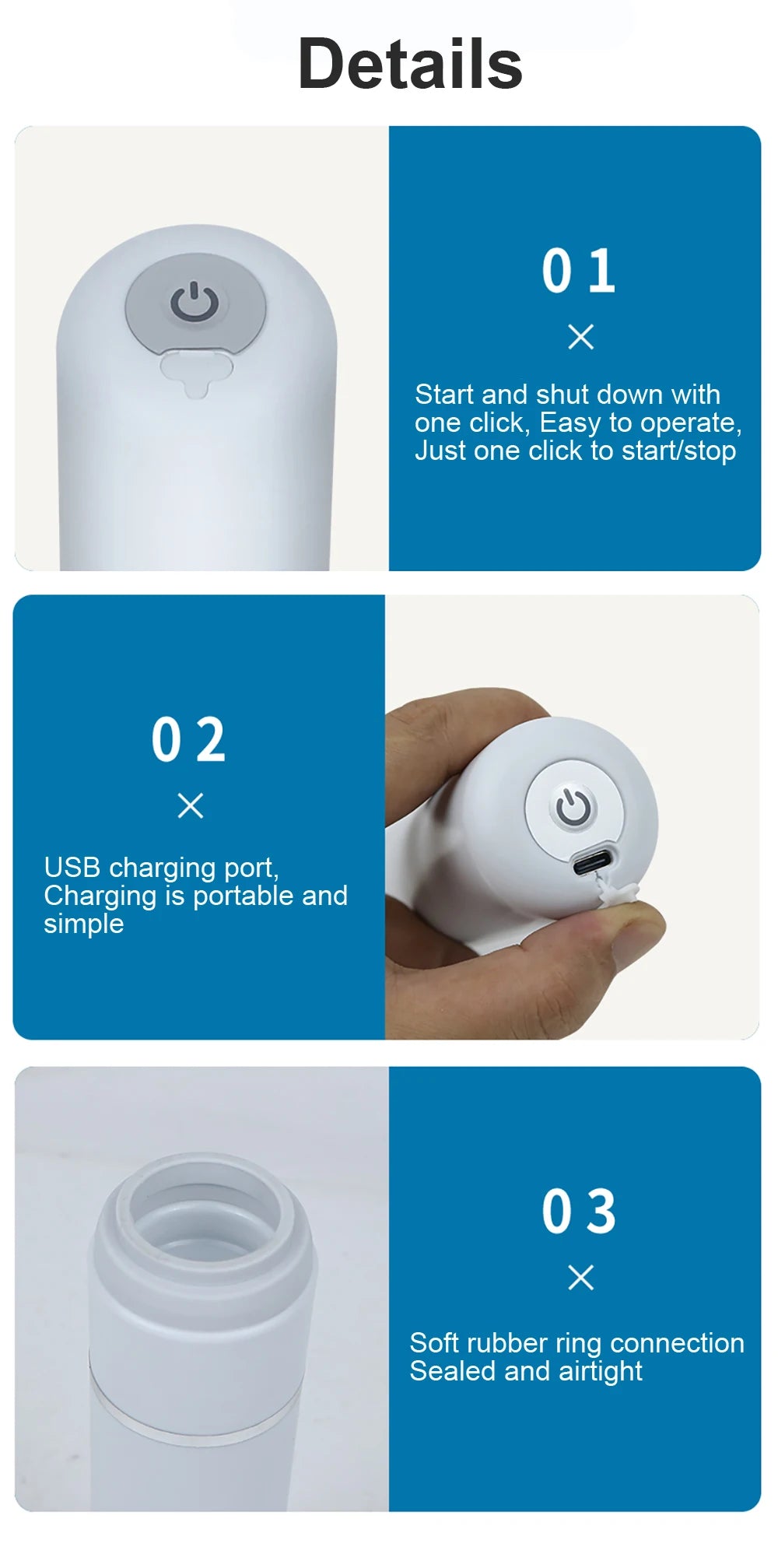 Vacuum Sealer Electric Air Pump Vacuum Packing Machine for Food Rechargeable Automatic Sealing Machine with Vacuum Packaging Bag