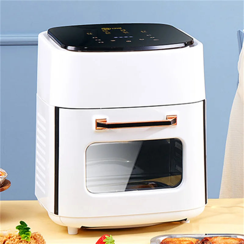 Air Fryer Household Large Capacity 15L Visual Oil Free Smart Oven Fries Machine 220V 110V US EU 1500W Chicken Frying