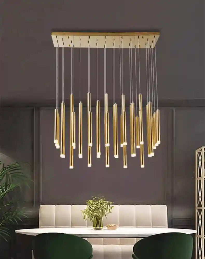 Crystal Stair LED Ring Light | Modern Dimmable Hanging Chandelier Tidesmit