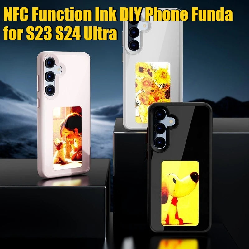 NFC Ink Screen Phone Case for Galaxy S24 Ultra - Slim Shock-Absorbing Cover Tidesmit