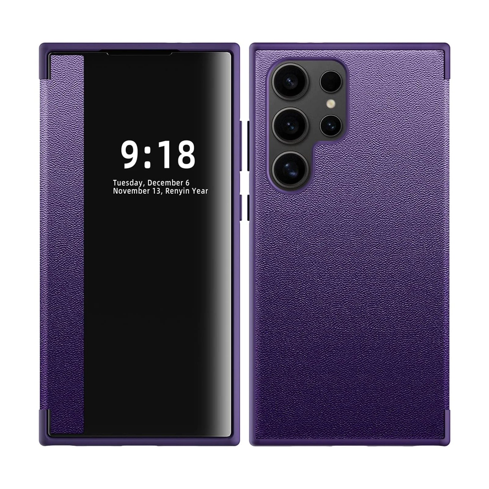 Samsung S25 Ultra Clear View Case: Military-Grade Shockproof Slim Fit PURPLE Tidesmit