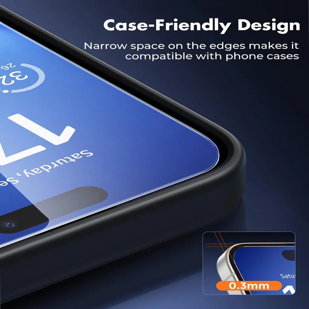 6-in-1 High Clear Screen Protector for iPhone 17 16 15 14 Pro Max 17 Air Camera Lens Glass for iPhone 13 12 11 Pro 16 15 14 Plus AE Tidesmit