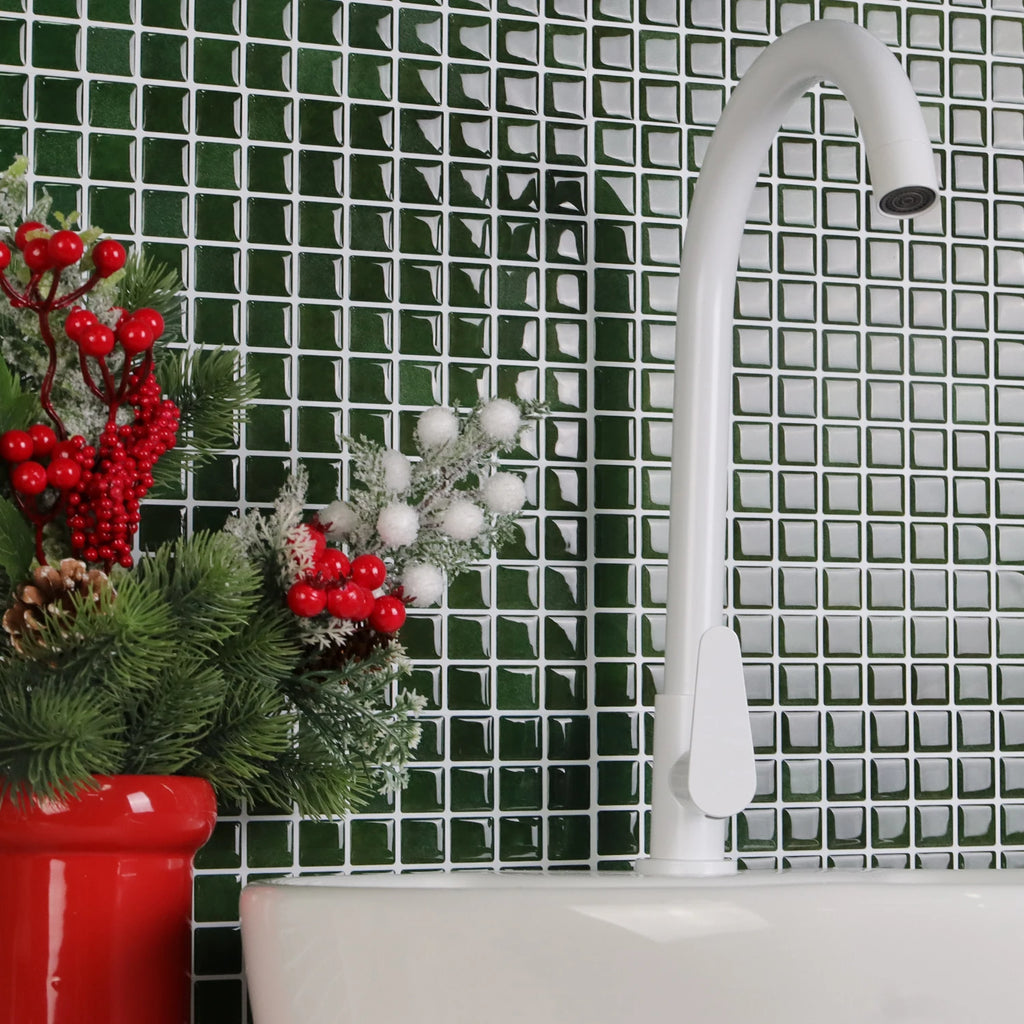 1/5pcs Brick Wall Tile Sticker Self-Adhesive Waterproof Mosaic Vinyl Wallpaper Ceramic Tile Decals Kitchen & Bathroom Decoration