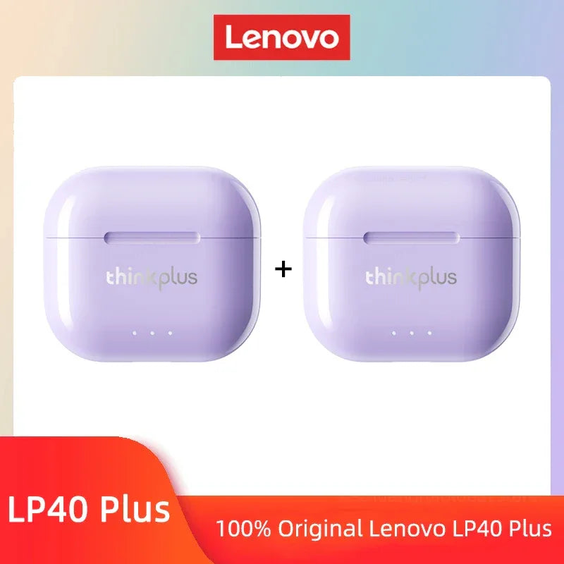 Lenovo LP40 II TWS Wireless Bluetooth Earphones by Tidesmit 2Purple Tidesmit