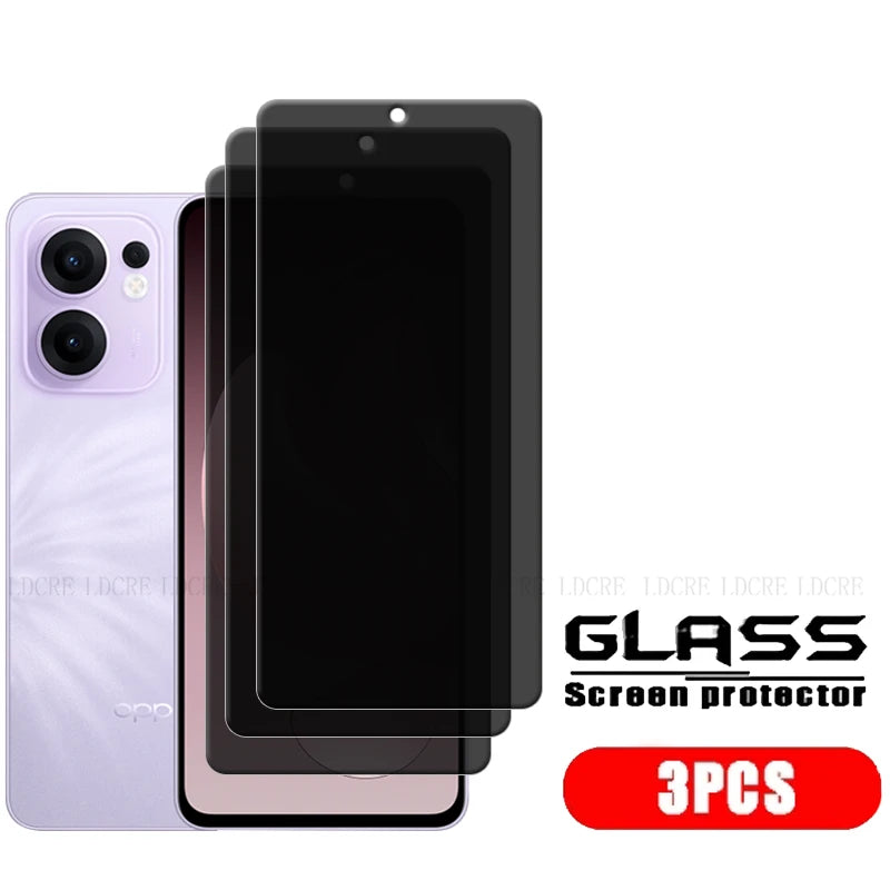4Pcs For Reno 13F Glass OPPO Reno 13F Reno13F Screen Protector 9H HD Phone Protective Privacy Anti-Spy Tempered Glass Reno 13F AE 3 Front Glass For Reno 13F Tidesmit
