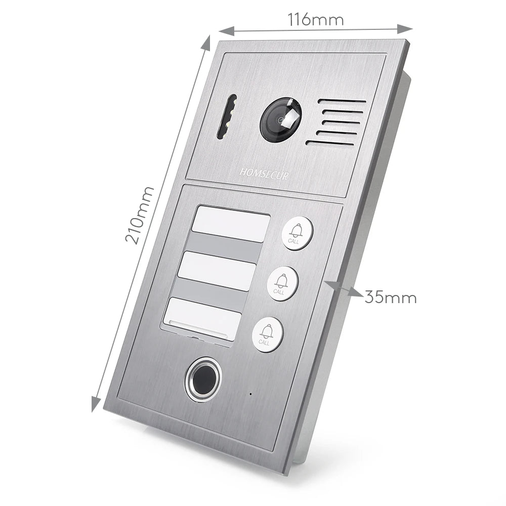 PoE Doorbell Camera B19CP-H With 13.56Mhz Keyfobs Fingerprint Access For HDK IP Series Video Door Intercom