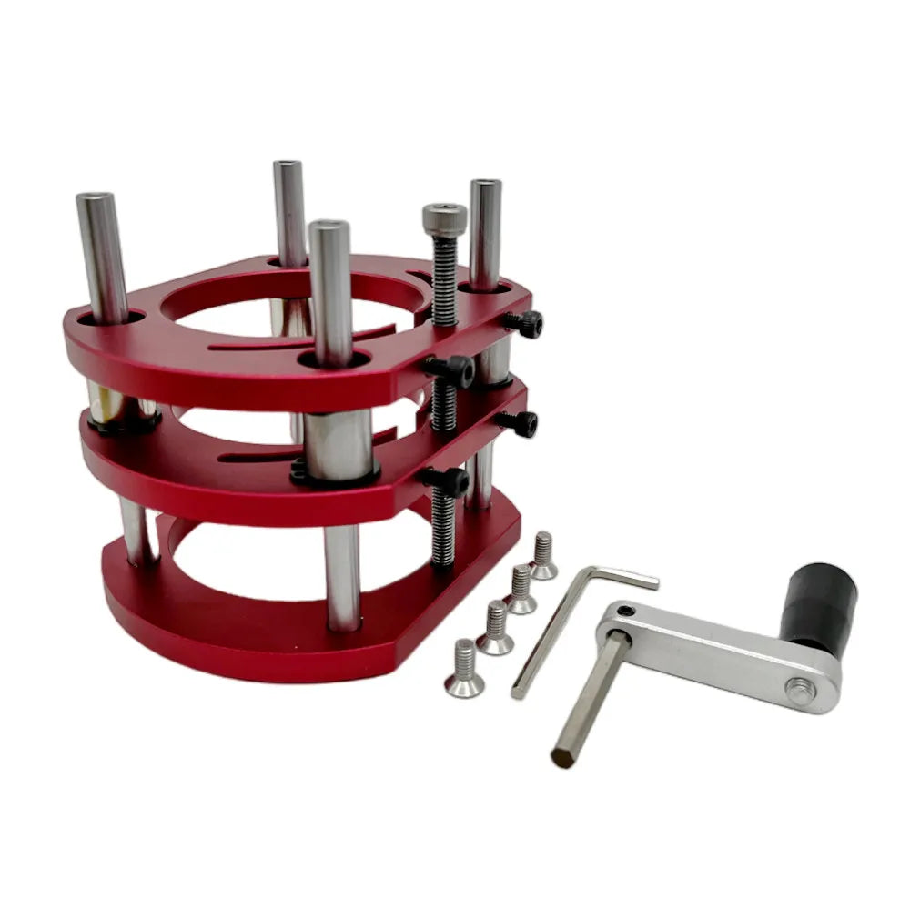 Woodworking Router Lift System and Aluminum Top Plate for 65mm Diameter Motors Workbench Trimmer Engraving Machine DIY Tools
