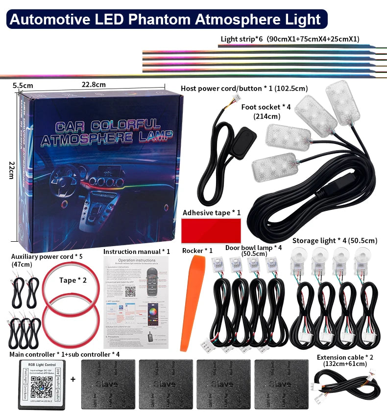Car Ambient Lighting RGB LED Symphony Atmosphere Lamp by Tidesmit Tidesmit