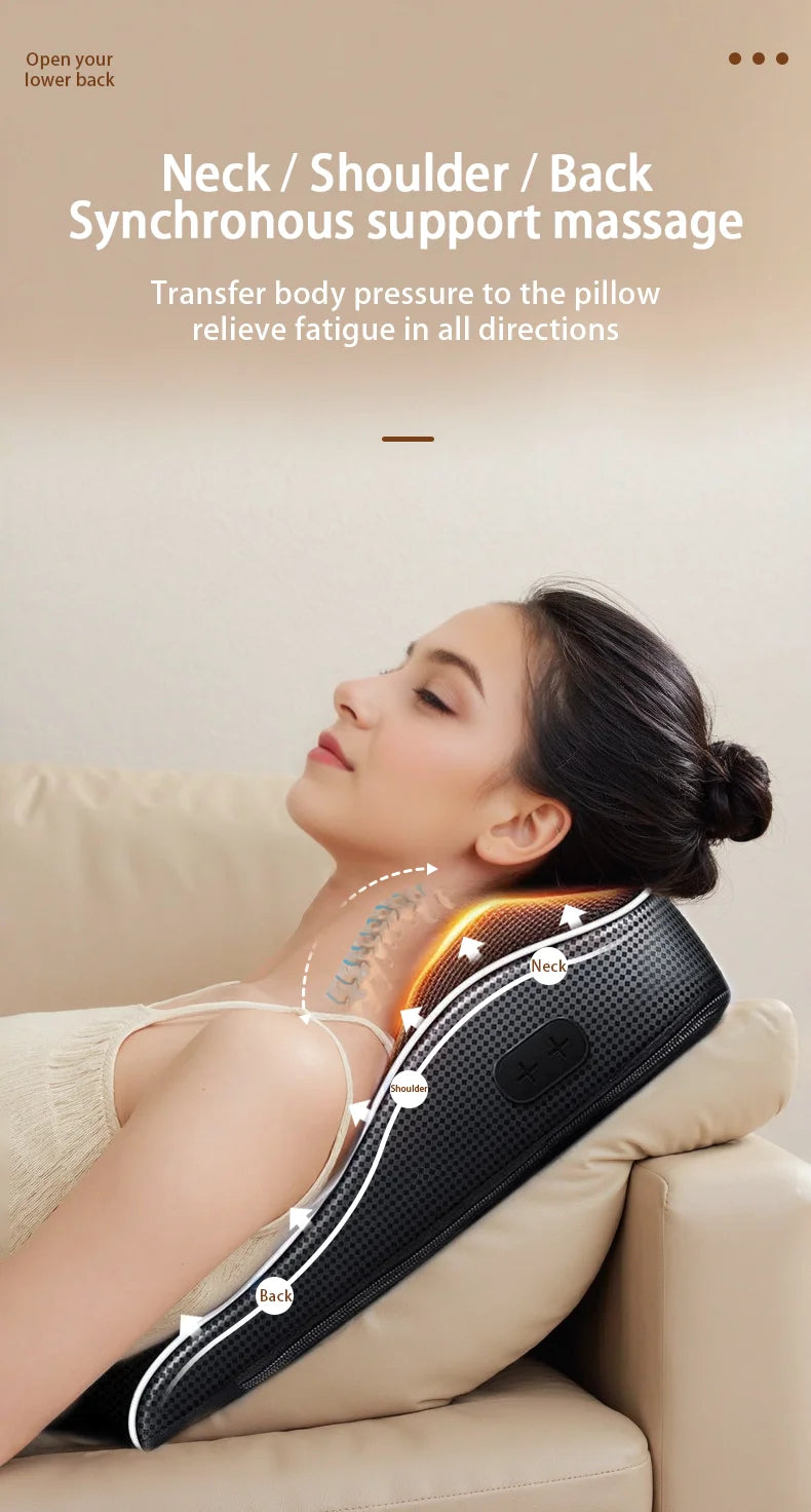 Electric Neck Massager with Heat Therapy & Deep Tissue Shiatsu - Tidesmit Massage Chairs Tidesmit