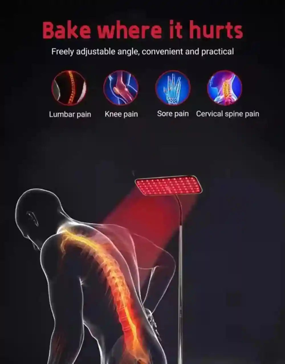 Red Light Therapy Panel for Pain Relief and Skin Care - Tidesmit Relaxation Treatment Tidesmit