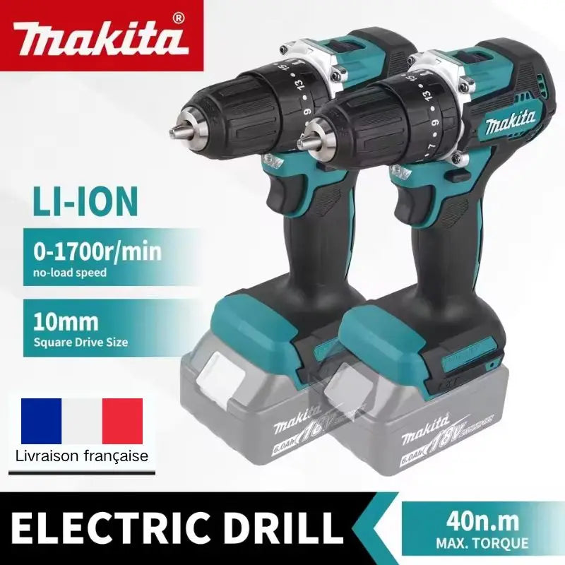 Makita Original. DDF487 Cordless Driver Drill Brushless Electric Impact Screwdriver Rechargeable Power Tool 18V
