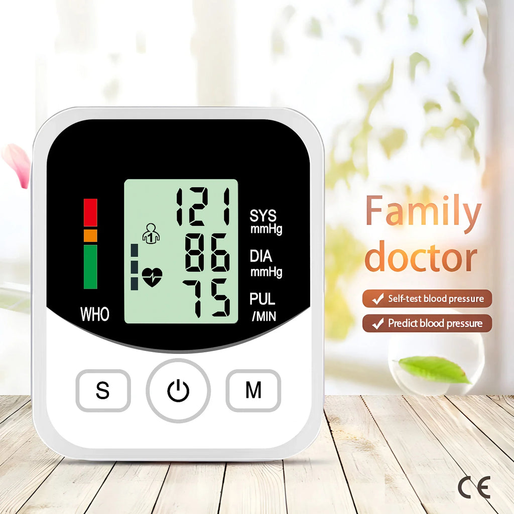 Medical Pulse BP Monitor Digitlal Tonometer Heart Rate Health Armband Automatic Blood Pressure Meter