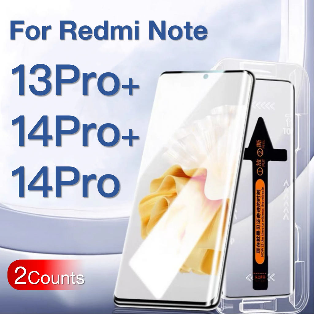 2Pcs Xiaomi Redmi Note 13 14 Pro Plus + Red Mi Toughened Glass Screen Protector Protective With Install Kit AE Redmi Note 13ProPlus Tidesmit
