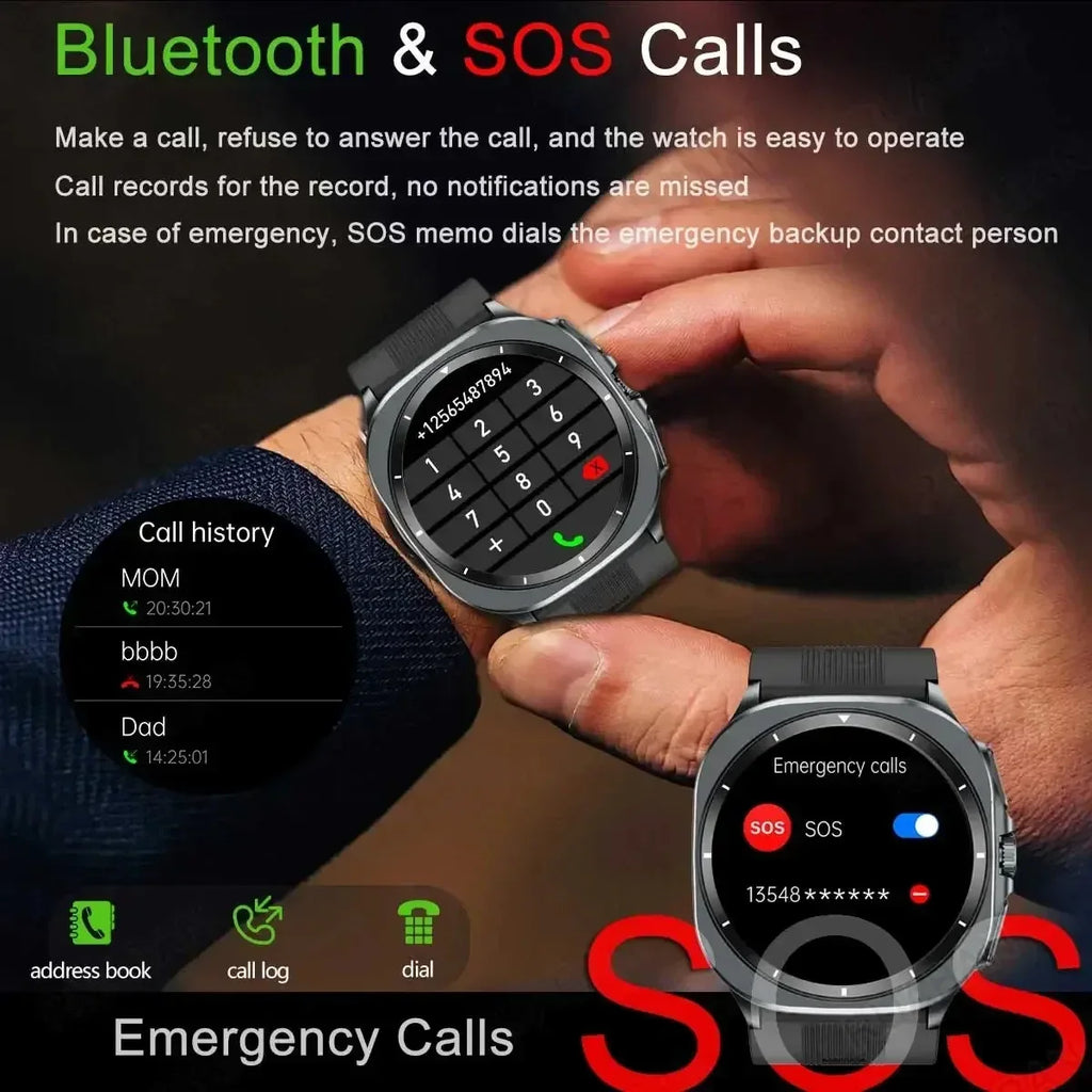 for Samsung Air Pump Airbag Smart Watch Men, Micro Physical Examination Accurate Measure Blood Pressure Sport SmartWatch 2025New