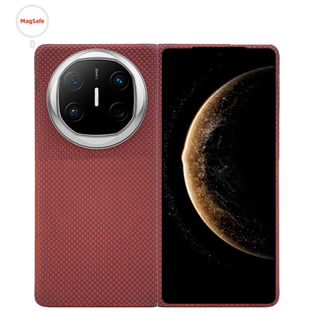 Huawei Mate X6 Aramid Fiber Case | Slim Magnetic Protection 600D red China Mainland Huawei Mate X6 Tidesmit