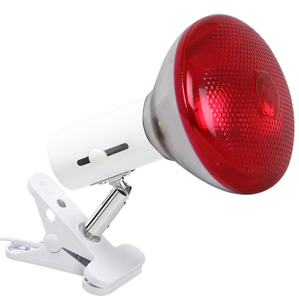 Red Light Therapy Lamp with Holder 300° Adjustable Clamp 660nm&850nm Infrared Combo Bulb for Skin Care Pain Relief and Recovery