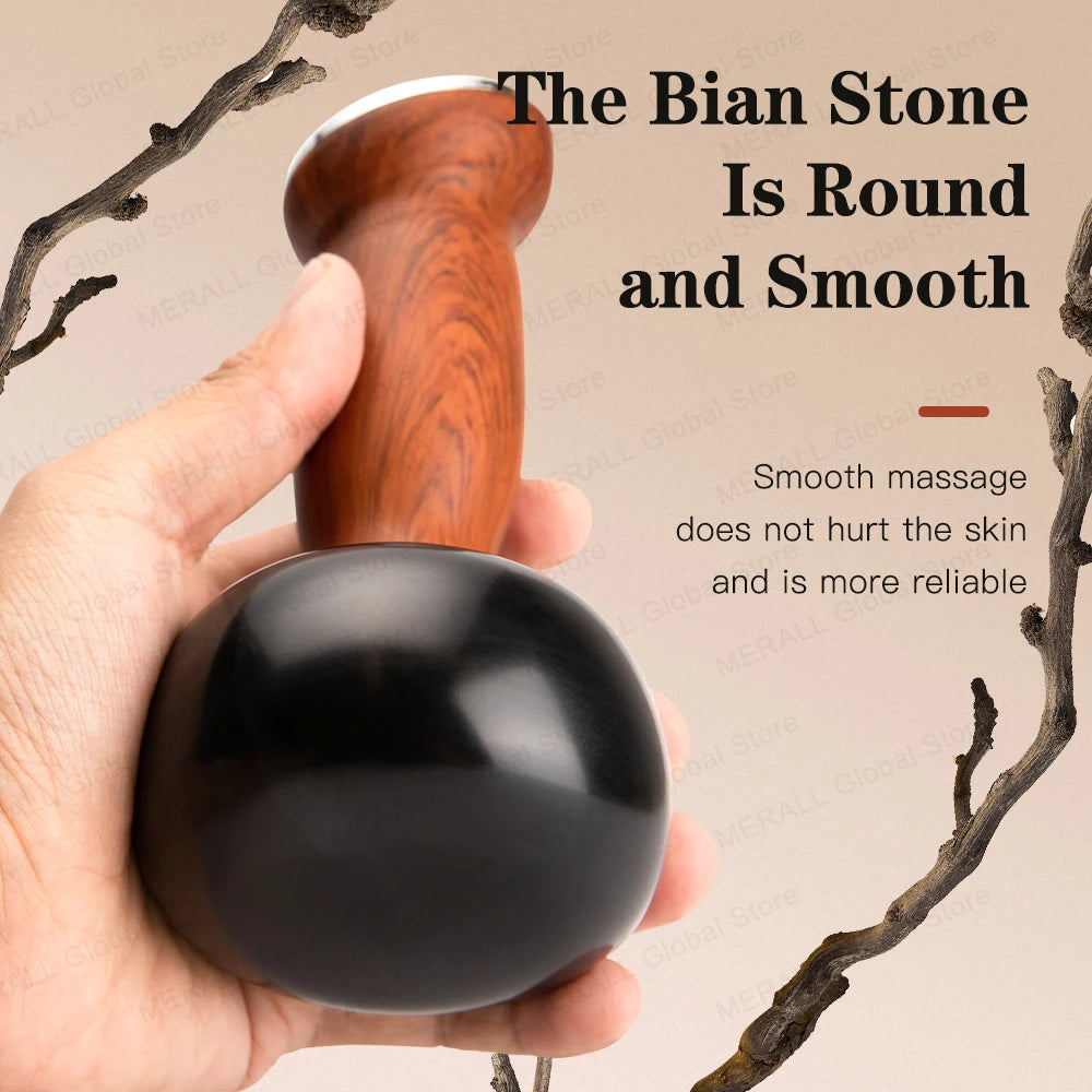 Electric Bian Stone Massager: Wireless Heat Therapy & Guasha Tool Back Massage Instrument Tidesmit