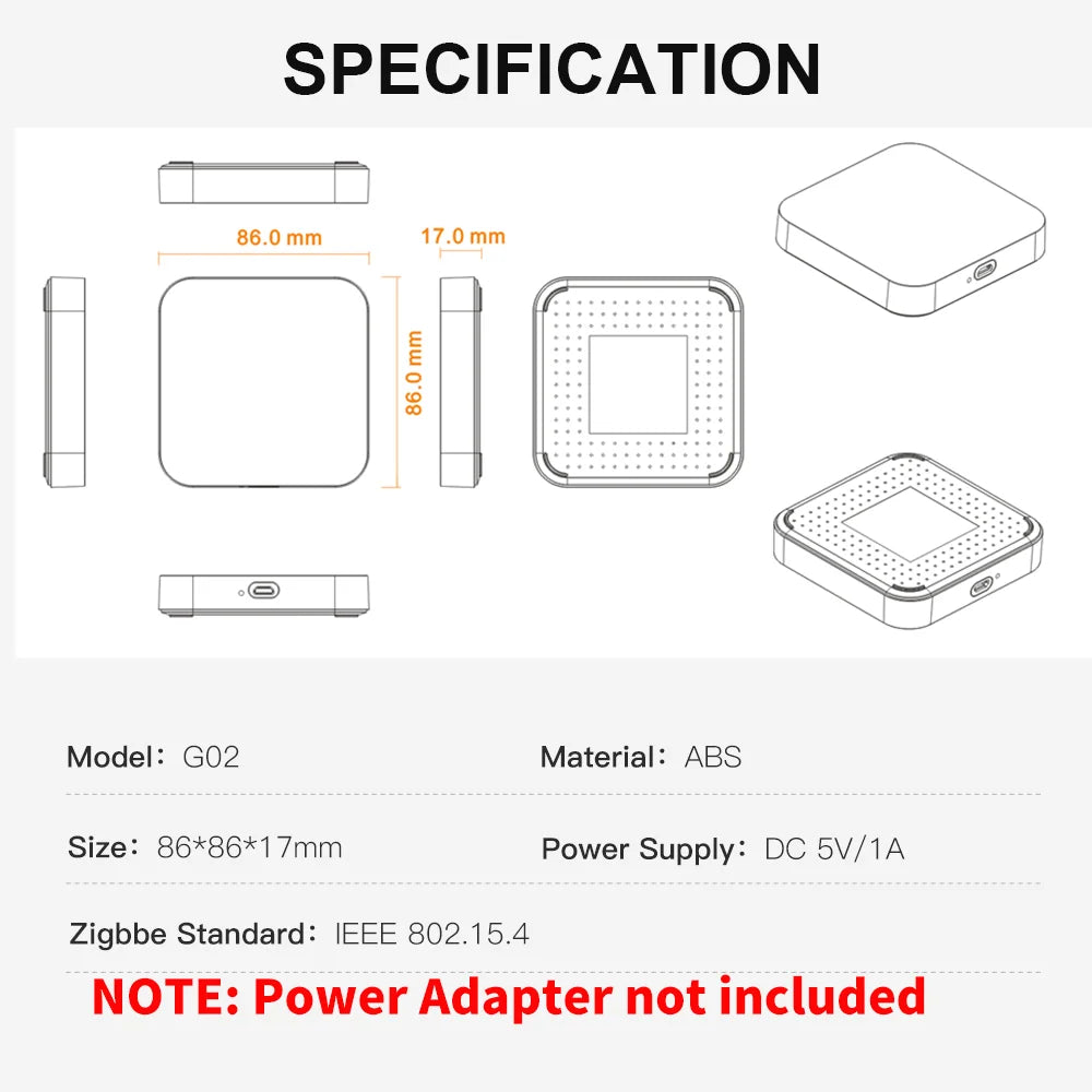 Tuya Zigbee 3.0 Wired Gateway Hub - Reliable Smart Home Bridge Tidesmit