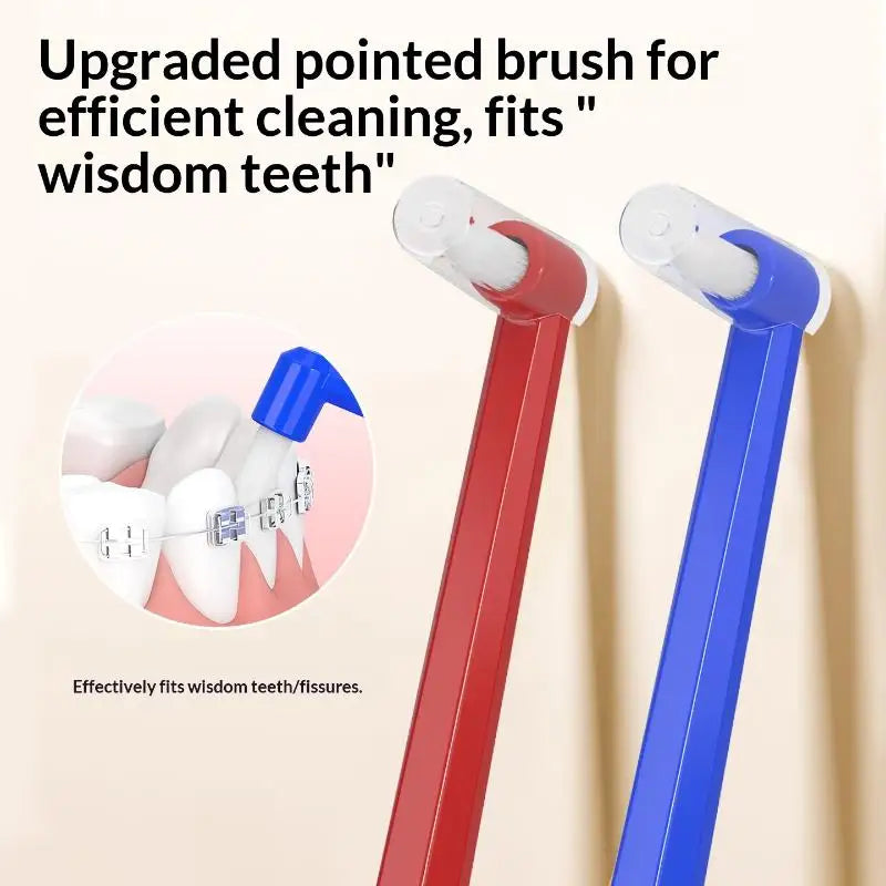Soft Hair Small Head Single-Beam Toothbrush For Interdental Cleaning Adult Oral Care Deep Cleaning Tool For Teeth Implants