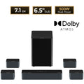 ULTIMEA 500W 7.1ch Dolby Atmos Soundbar with Wireless Subwoofer & 4 Surround Speakers, Home Theater System with APP Control