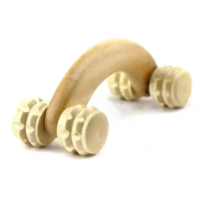 Wooden Massage Roller for Deep Tissue Muscle Relief - Log Color Massage Roller Log color Tidesmit