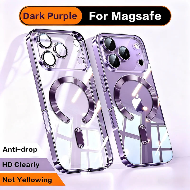 Magnetic Clear Phone Case: Shockproof Wireless Charging Protection Tidesmit