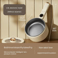 220V non-stick electric cooking pot, white base, 1.8L model without steamer, nonstick liner