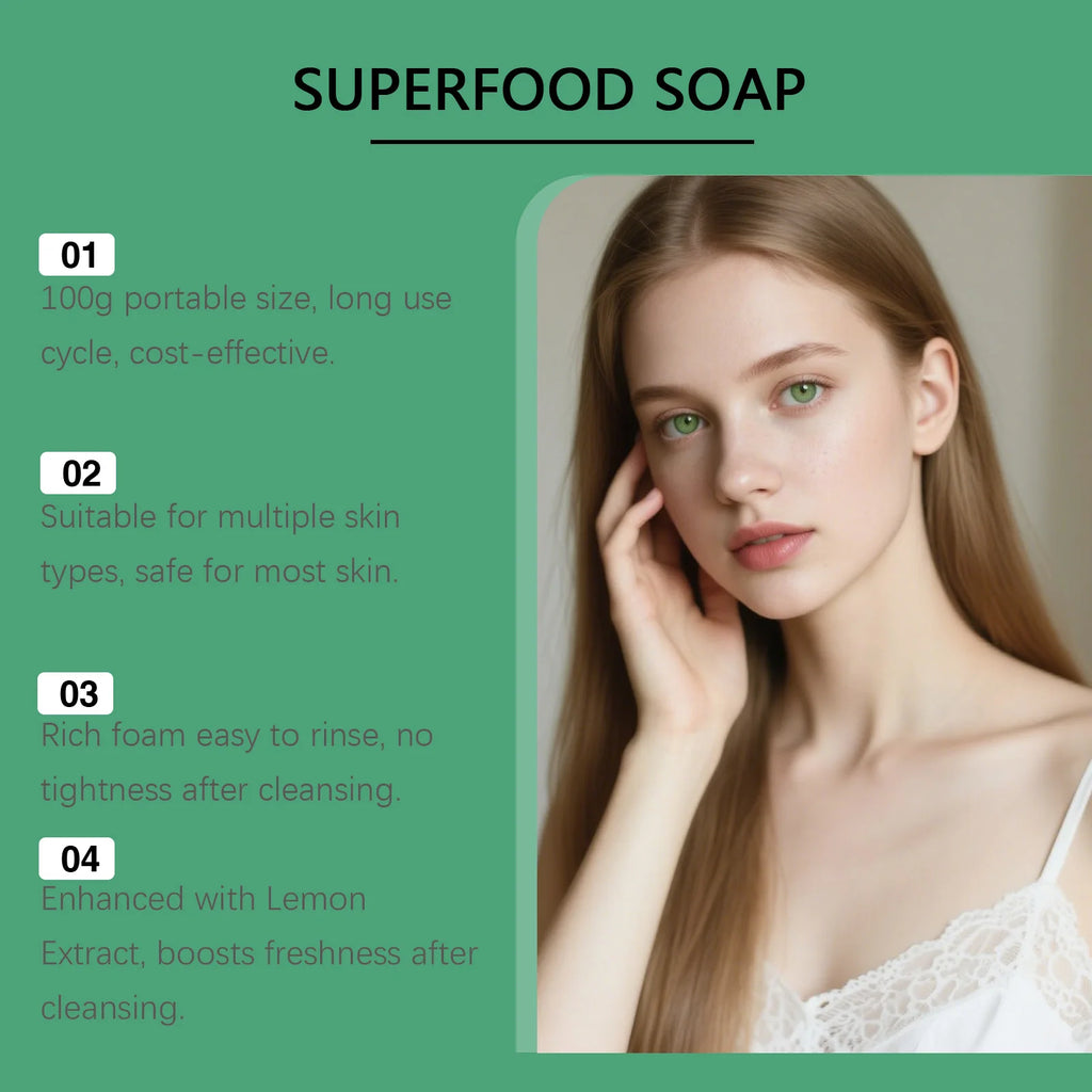 Natural Turmeric Soap for Face & Body Cleanser Handmade Superfood Soap Bar Moisturizing Brightening Skin Exfoliating Face Wash