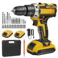 Cordless Impact Drill 1800RPM Electric Screwdriver & Hammer Drill 3-in-1 Mini Wireless Hand Drill, Rechargeable Power Tool for Household Installation and Repair