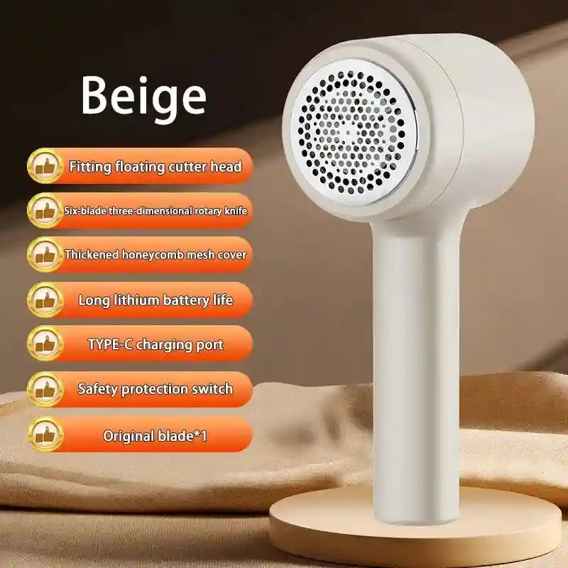 Tidesmit rechargeable fabric shaver removing lint and hair balls from clothing for laundry maintenance.